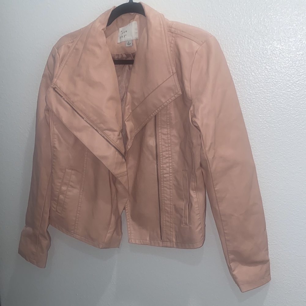 A New Day Asymmetrical Blush Zip Moro Jacket - Picture 2 of 6